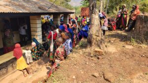 patients in Tanzania waiting to be seen